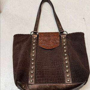 Shyanne Elegant Brown Tote Bag with conceal pockets